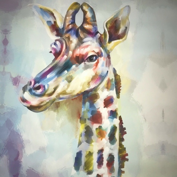 Wall Decor Art Posters Painting Giraffe Nursery Play Room Animal Zoo Decoration - Picture 2 of 5